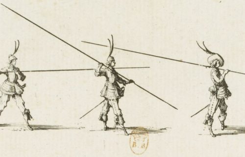 [Les exercices militaires]. [7], [L'exercice de la lance horizontale] : [estampe] / [Jacques Callot]